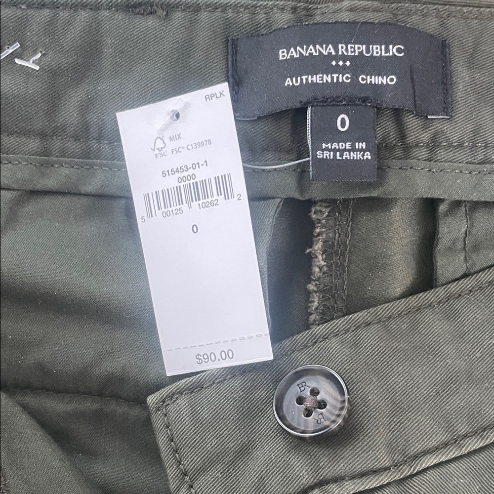 Banana Republic Dark Green Authentic Chino